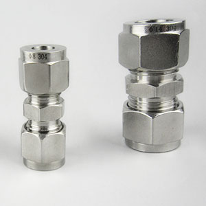 304不銹鋼卡套接頭 直通中間接頭 不銹鋼卡套式直通